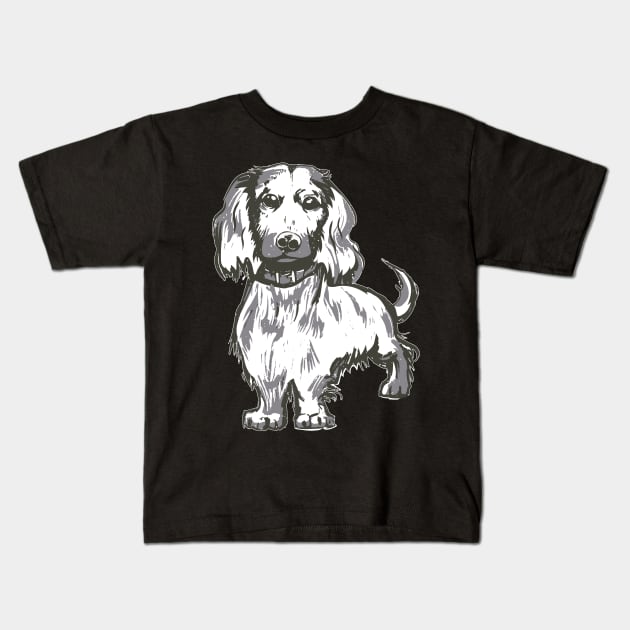 Guardian Angel Wire-haired Dachshund Dachshund Kids T-Shirt by Randorius